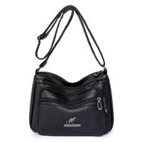 PU Leather Crossbody Bag Lightweight & large capacity & soft surface & waterproof Solid PC
