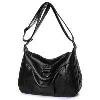 PU Leather Easy Matching Crossbody Bag durable & large capacity & soft surface Solid PC