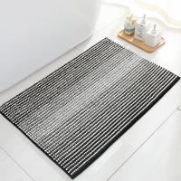 Chenille easy cleaning & Absorbent Floor Mat hardwearing & anti-skidding striped PC