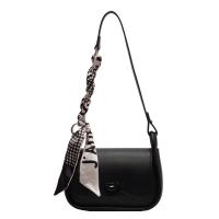 PU Leather with silk scarf & Easy Matching Shoulder Bag attached with hanging strap PC