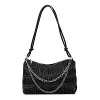 PU Leather Pleat & Easy Matching Shoulder Bag with chain PC