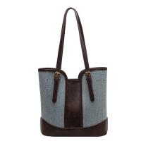 PU Leather & Denim Easy Matching & Bucket Bag Shoulder Bag large capacity PC