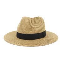 Straw With Visor Brim & foldable Big Brim Hat sun protection & for women jacquard Solid PC