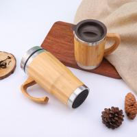 304 Stainless Steel & Moso Bamboo anti-scald Vacuum Bottle portable PC