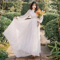 Chiffon Jednodílné šaty Pevné Bianco kus