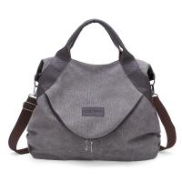 Canvas Handbag large capacity & soft surface & attached with hanging strap Solid PC