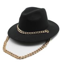 Polyester Easy Matching Fedora Hat sun protection & thermal & unisex & breathable Solid black PC