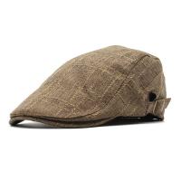 Cotton Linen & Polyester Easy Matching Berets sun protection & thermal & unisex & breathable Solid PC