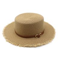 Rafidah Grass Easy Matching & windproof Sun Protection Straw Hat sun protection & for women & breathable Solid PC