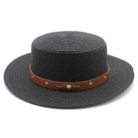 Straw Easy Matching & windproof Sun Protection Straw Hat sun protection & unisex & breathable Solid PC
