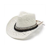 Straw windproof & Tassels Sun Protection Straw Hat sun protection & unisex & breathable weave Solid PC