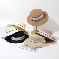 Straw Easy Matching Sun Protection Straw Hat sun protection & for women & breathable & with rhinestone weave letter PC