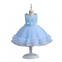 Polyester & Cotton Princess & Ball Gown & High Waist Girl One-piece Dress patchwork floral PC