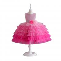 Polyester & Cotton Princess & Ball Gown & High Waist Girl One-piece Dress patchwork floral PC