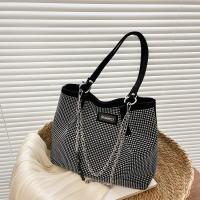 Flannelette Easy Matching Shoulder Bag large capacity & with rhinestone PC
