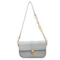 PU Leather Shoulder Bag with chain & attached with hanging strap Solid PC