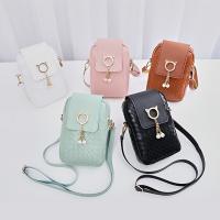 PU Leather Concise Cell Phone Bag Lightweight & attached with hanging strap Solid PC