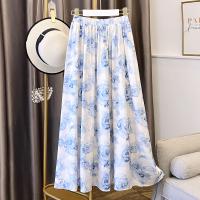 Polyester Skirt flexible & slimming printed floral : PC