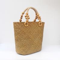 Straw Easy Matching Woven Tote durable yellow PC