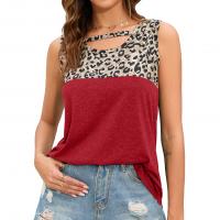 Polyester & Cotton Women Sleeveless Blouses & loose printed leopard PC