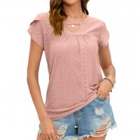 Rayon & Spandex & Polyester Women Short Sleeve Blouses & loose PC