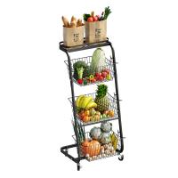 Carbon Steel & Iron Kitchen Shelf for storage & with pulley black PC