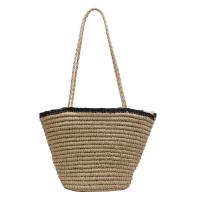 Straw Tote Bag & Weave Woven Shoulder Bag large capacity Polyester PC