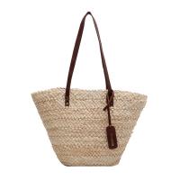 Paille Sac à bandoulière tissé Polyester Beige pièce