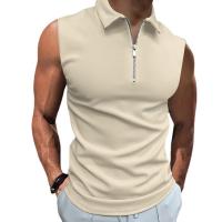 Polyester Men Sleeveless T-shirt plain dyed Solid PC