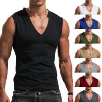 ポリエステル メンズ ノースリーブ Tシャツ プレーン染色 単色 選択のためのより多くの色 一つ