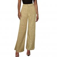 Polyester High Waist Wide Leg Trousers & loose patchwork Solid PC