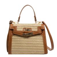 Straw Easy Matching Woven Tote attached with hanging strap PC