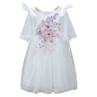 Polyester Girl One-piece Dress Cute floral PC