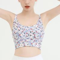 Polyester Tank Top midriff-baring & backless printed floral PC