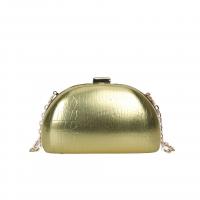 PU Leather Shell Shape & Easy Matching Clutch Bag attached with hanging strap crocodile grain PC