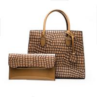 PU Leather Easy Matching Bag Suit two piece Polyester Stone Grain Set