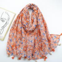 Polyester Women Scarf can be use as shawl & sun protection & thermal printed PC