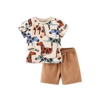 Cotton Soft Boy Clothing Set & two piece & breathable printed Set