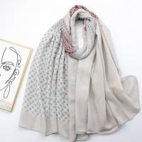Polyester Easy Matching Women Scarf can be use as shawl & sun protection & breathable printed Solid gray PC