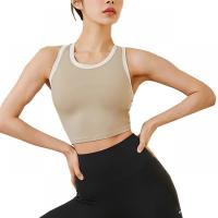 Lycra Tank Top midriff-baring patchwork Solid PC