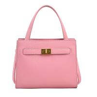 PU Leather Easy Matching Handbag attached with hanging strap Lichee Grain PC