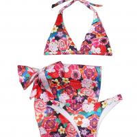 Polyester Bikini & three piece & skinny style printed shivering multi-colored Set
