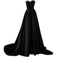 Polyester Waist-controlled & Off Shoulder & Slim Long Evening Dress & off shoulder patchwork Solid black PC