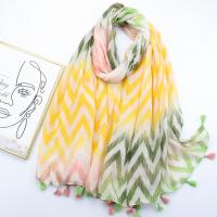 Voile Fabric Women One Piece Glove Scarf dustproof & can be use as shawl & sun protection printed mixed colors PC