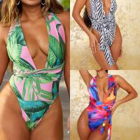 Polyamide One-piece Swimsuit backless & off shoulder printed PC