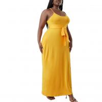 Polyester Waist-controlled & Slim & High Waist Sexy Package Hip Dresses patchwork Solid yellow PC