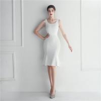 ポリエステル ショートイブニングドレス 単色 選択のためのより多くの色 一つ
