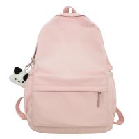 Nylon Easy Matching Backpack with hanging ornament & large capacity Solid PC