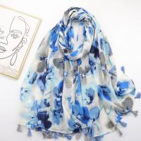 Voile Fabric Women Scarf dustproof & can be use as shawl & sun protection printed shivering PC