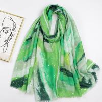 Polyester Easy Matching Women Scarf sun protection & thermal gold foil print PC